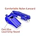 Hipat Whistle with Lanyard, 2 Packs Blue Plastic Whistles, Extra Loud Sports Whistles Great for Coach, Referee, Basketball, Lifeguard, Survival