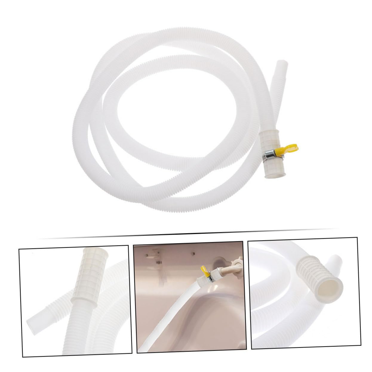 ARTIBETTER Tubo Scarico Condensa Condizionatore in Pe Bianco con Fascette, Tubo Flessibile per Drenaggio Acqua, Facile Installazione e Resistenza Esterna