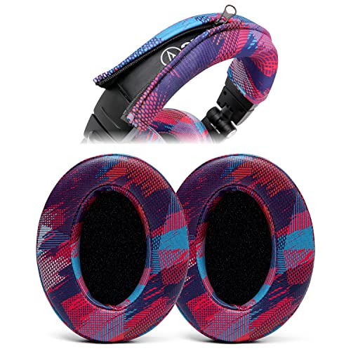 Paquete WC PadZ & BandZ - Almohadillas y cubierta para diadema reemplazo para auriculares ATH M50X y serie M miniatura 1