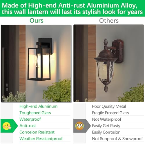 Image of MAXvolador Outdoor Wall Light Fixture, Exterior Waterproof Wall Lantern