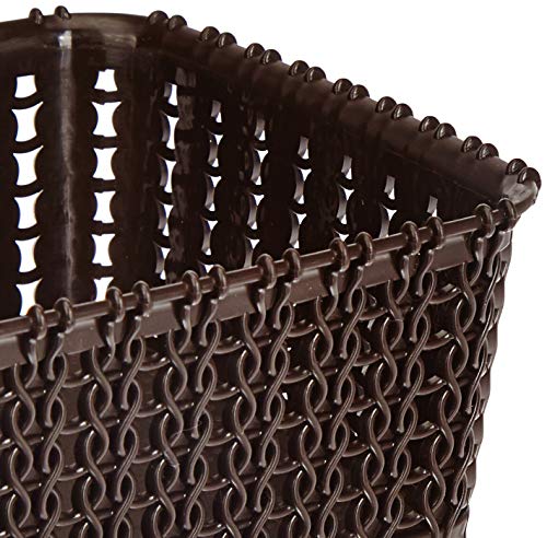 Image of Amazon Brand - Solimo Storage Basket, Set of 4, Small, Brown, Plastic