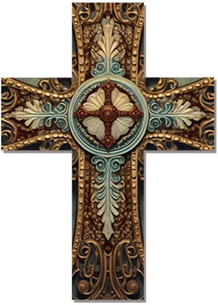 Miniatura 13 de Imahoocool Arte espiritual de madera rústica, cruz, iglesia, decoración de habitación para el hogar