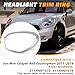 TOTMOX Front Driver & Passenger Side light Trim Ring Bezel Compatible with BMW Mini Cooper R60 Countryman 2011-2016, Part Number: 51139801573, 51139801574
