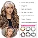 YUPEWG Highlight Blonde Mix Brown Wavy Synthetic Wigs For Black Women
