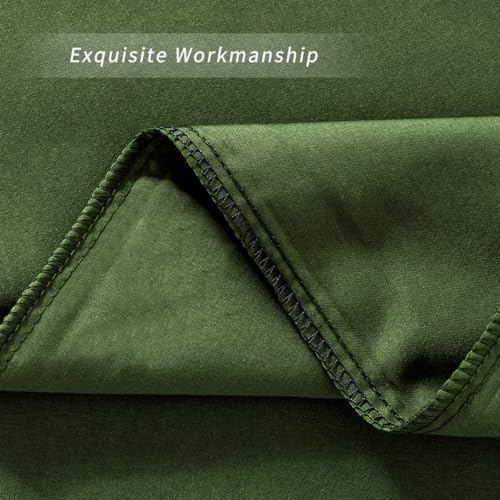Image of Queen Size Zipper Pillow Cases Set of 2,Deep Olive Green,20x30 Inches