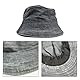 MIVAIUN Fischerhut Herren, Grau Vintage Cotton Sonnenhut, Washed Eimer Hut, Unisex Campinghut Gartenhut, Retro Outdoor Bucket Hat, Sommerhut Wanderhut Regenhut für Outdoor-Aktivitäten