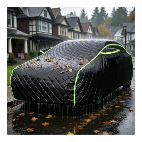 5-Layer Waterproof Car Cover Compatible with Toyota Camry/Toyota Corolla/Honda Civic - Heavy-Duty Hail & Scratch Resistance with Breathable All-Weather Protection re827