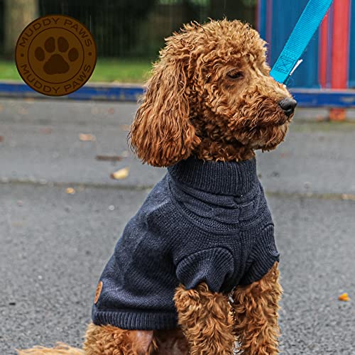 Ancol Cable Knit Dog Jumper in Blue, Extra Warm and Cosy Woollen Sweater - Image 3