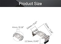 Vista 2 de Othmro Paquete de 100 clips T8 para tubo de luz LED, tubo fluorescente LED, acero al manganeso niquelado