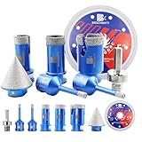 Set di trapani diamantati - BRSCHNITT Trapano per piastrelle 6/6/20/25/35MM & Trapano per smussatura 35MM Trapano a secco con filettatura M14 per piastrelle in gres porcellanato, ceramica, marmo