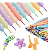 100pcs Pastel Twisting Balloons 260 Long Balloons for Balloon Animals, Pastel Colors Premium Qual...