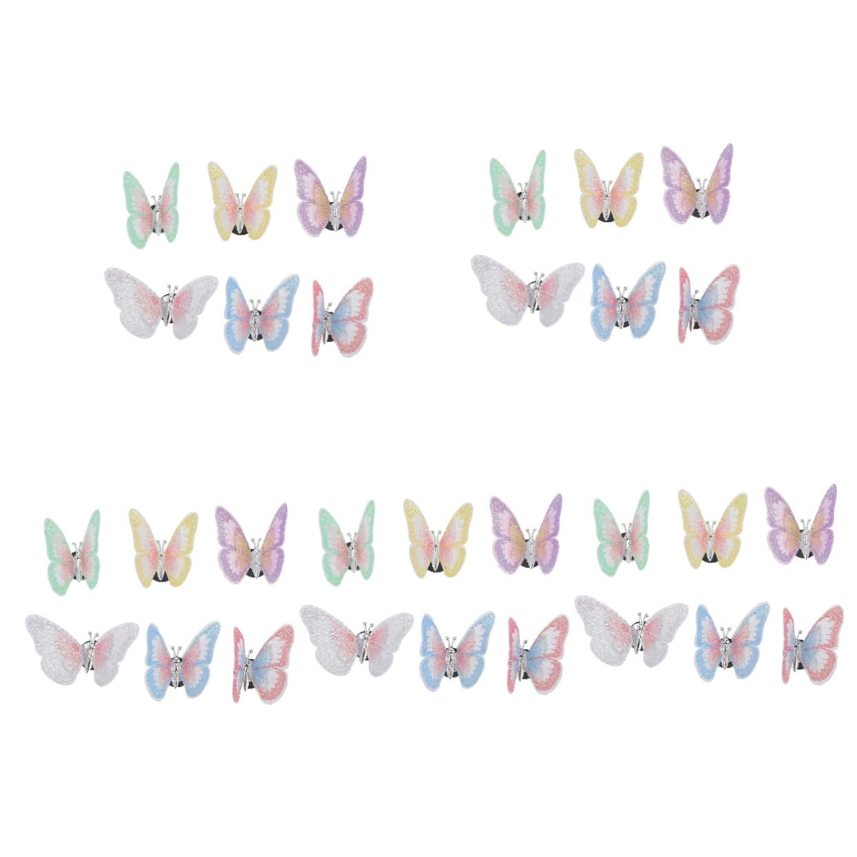 PartyKindom 30stücke Auto Lüftung Clips Süße Schmetterlingsform Aroma-diffusoren Für Innenraum Deko Clips Für Luftauslässe Farbenfrohes Set in Farben