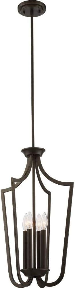 Nuvo Lighting 60/5976 Laguna 4 Light 60W max. Candelabra Base Caged Pendant, Aged Bronze