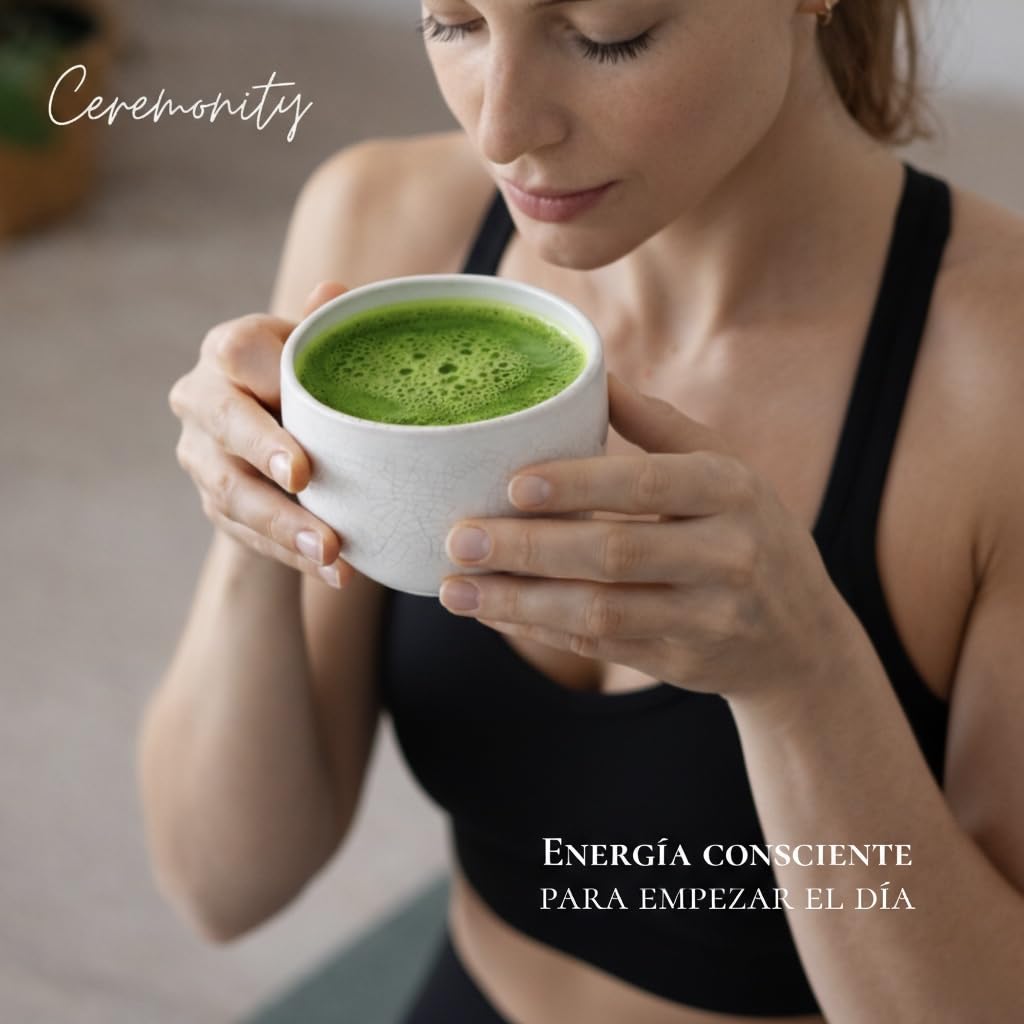 Té Matcha Ceremonial Orgánico Japonés 30g – Matcha en Polvo Premium – 100% Orgánico, Puro, Sabor Suave y Color Intenso – Lata Hermética con Anilla para Máxima Frescura y Conservación