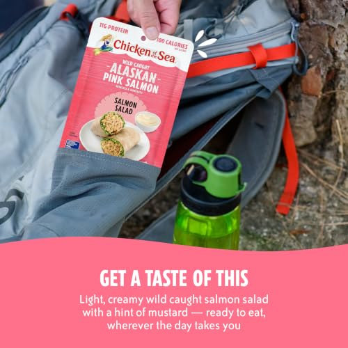 Image of Chicken of the Sea Salmon Salad Packet, Wild Caught, 2.5 oz, 12-Pack | Wild caught Alaskan pink salmon salad, no drain, 11g protein, skinless, boneless, ready to eat
