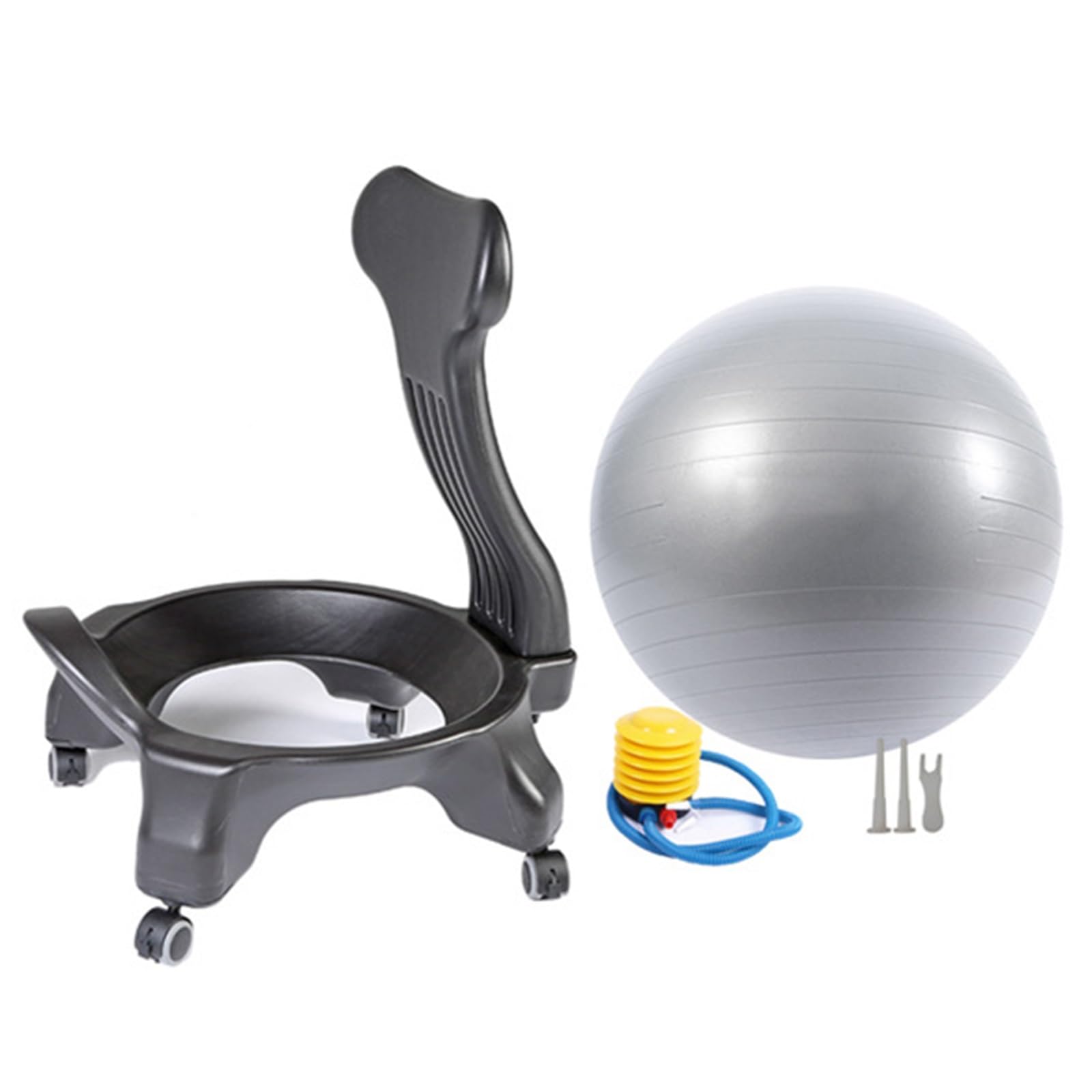 Ergonomiczne krzesło do jogi z aktywnym siedziskiem i zamykanymi kółkami