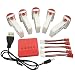 Produktbild sea jump 5PCS 3.7V 500mah Lithium Batterie Akku& 5in1 Ladegeräte&5pcs Umstellung Kabel für SYMA X5UW X5UC Remote Control Hubschrauber Ersatzakku (Rot)