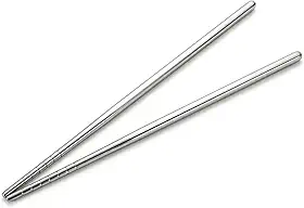 Hashi Inox 23 cm Reutilizável | Kits Hashis Aço Inoxidável | Pauzinhos de Cozinha de Inox | Sashimi | Noodles | Hashi Sustentável | Culinária Oriental | Hashi de Metal (1)