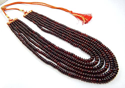 Garnet Beads rondelles perles de grenat rouge de 4.5-6 mm pour enfilage et tissage de bijoux