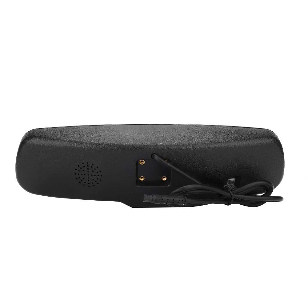 Moniteur de vue arrière KIMISS 4.3 pouces, écran couleur de moniteur de gradation automatique de rétroviseur de voiture avec support (noir)