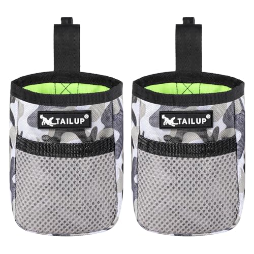 Image of Lanjue 2 Pieces Small Dog Treat Bags, Camouflage Color Dog Treat Pouch