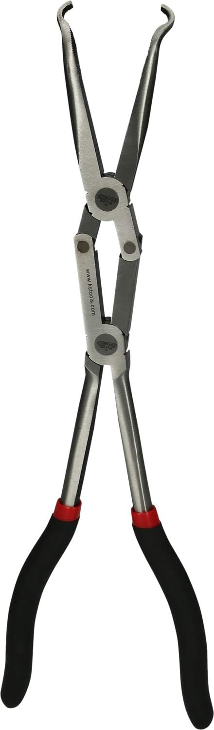 KS Tools 500.7166 Zündkerzenstecker-Doppelgelenk-Zange Ø 8,0 mm, Lang Spark Plug Pliers, Colour, Size