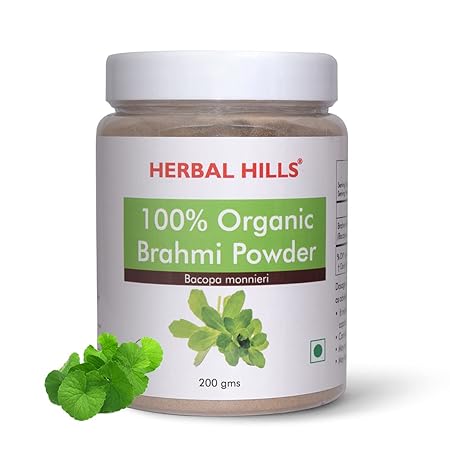 Herbal Hills Organic Brahmi Powder | 200 gms | Superfood For Healthy Hair