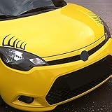 YGMONER Black False Eyelashes Sticker Car Headlights Decal