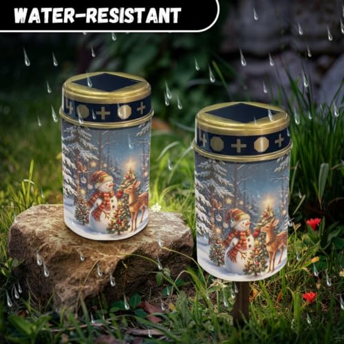 Image of Christmas Cemetery Solar Lights Flameless Candle, 2 Pack