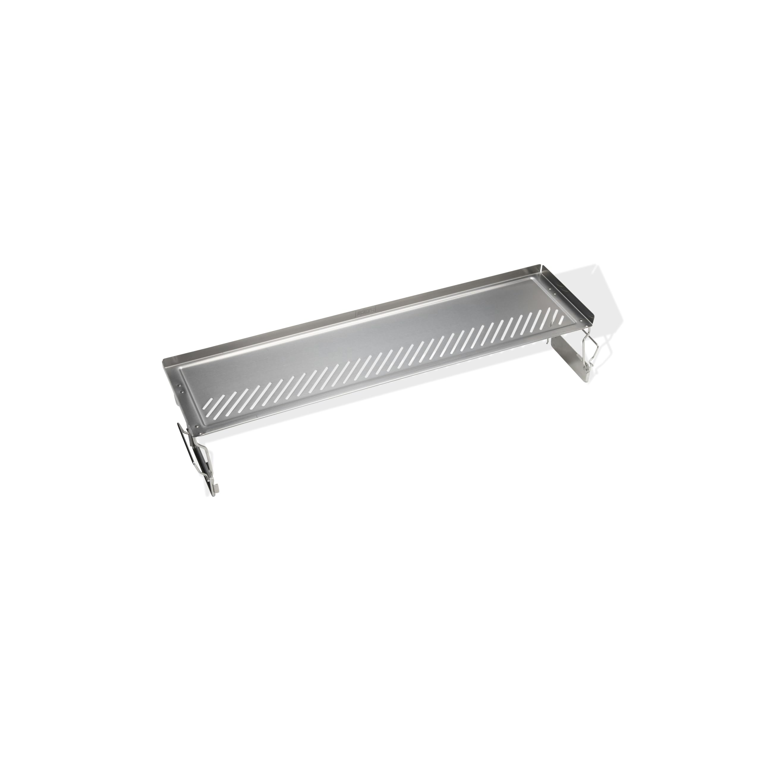 Weber Griglia di riscaldamento a due livelli / per piastra Weber Slate 76 cm, accessorio in acciaio inossidabile con bordi rialzati e fessure strette, lavabile solo a mano, dim. 7,4x22,5x78 cm