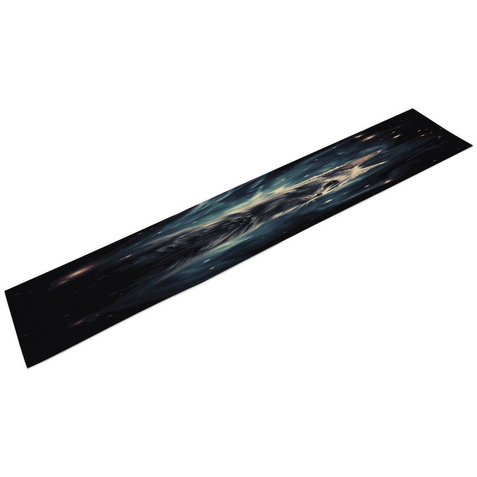 Btcowzrv Style A Cat In A Nebula Linen Table Runner 72.4 Inches Long, Machine Washable Table Runner For Party Kitchen Dining Table Coffee Holiday Party Decor, 13.4"X72.4"