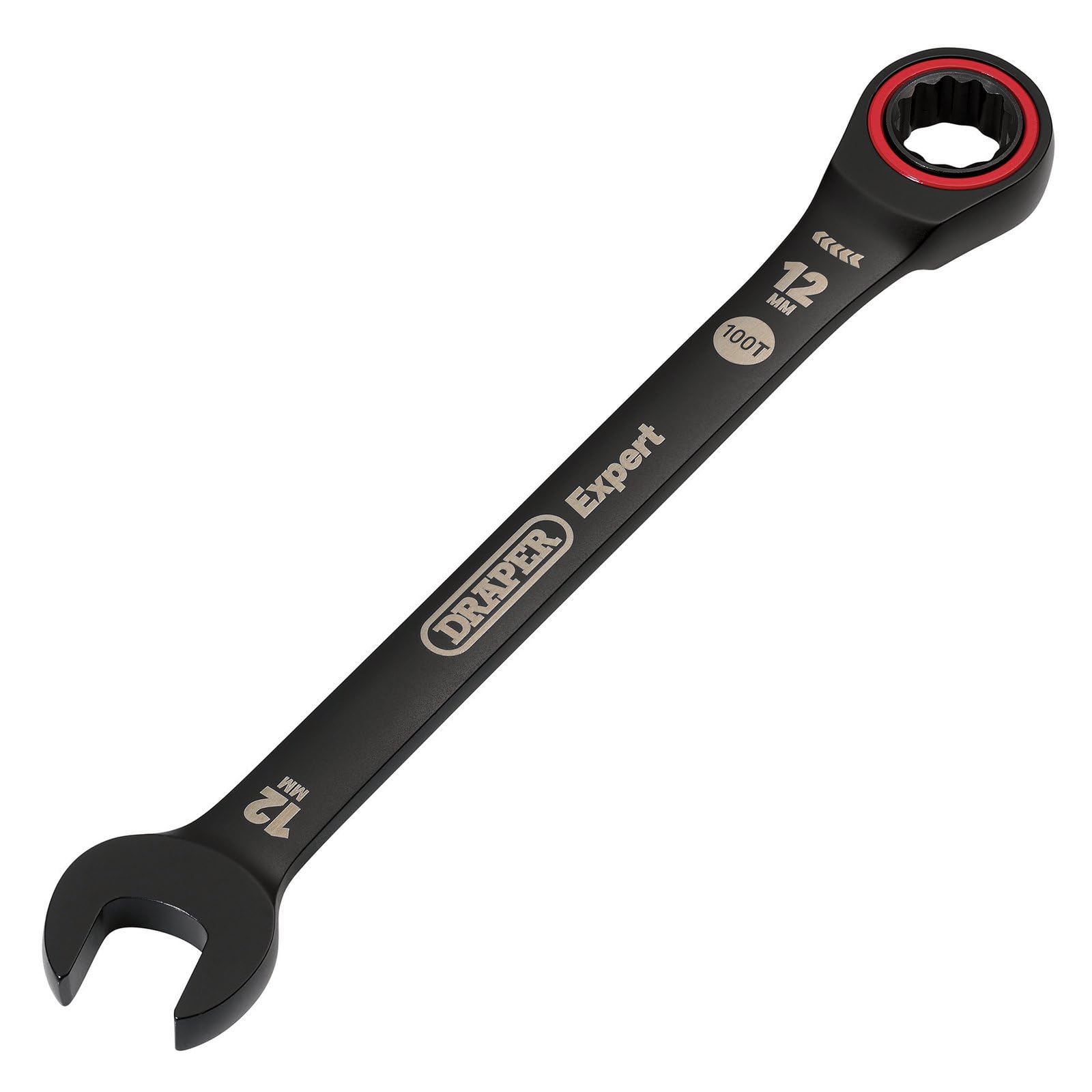 Draper Expert Hi-Torq Metric Ratchet Combi Spanner 12mm Black - 03883