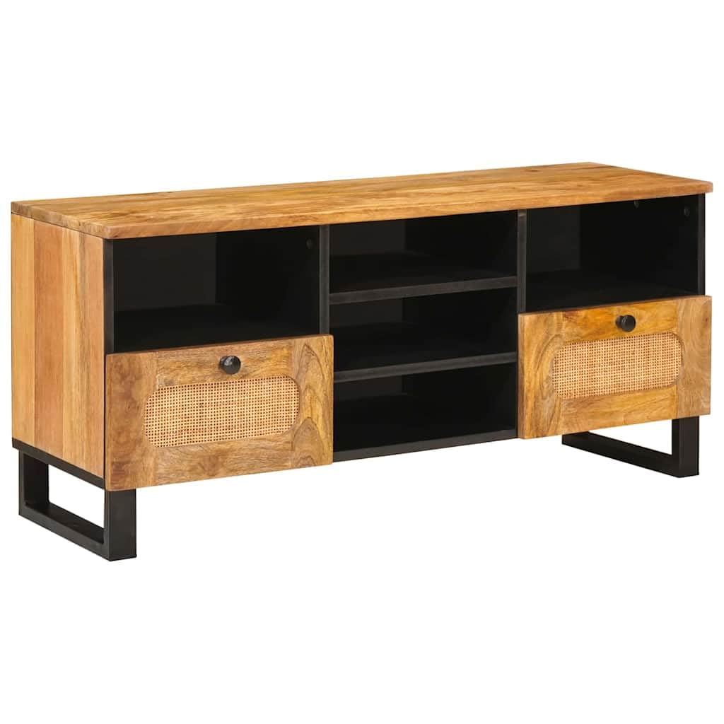 Meuble TV en bois pour salon moderne support de rangement convivial 46cm