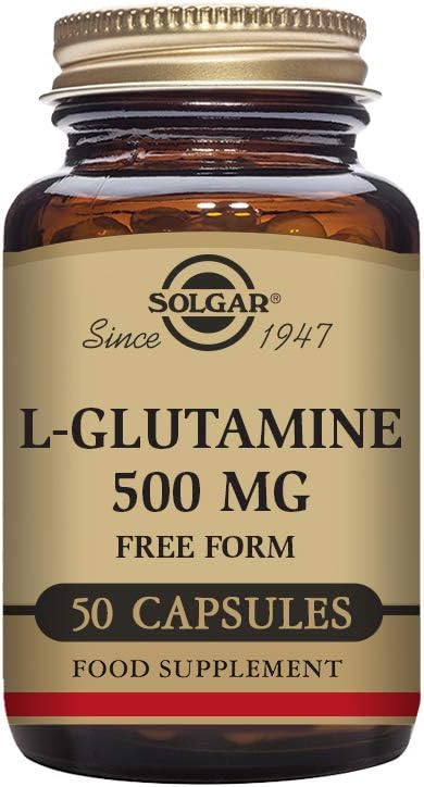 L-Glutamine 500 mg Vegetable Capsules - Pack of 50 - Fuel For Muscles - Supports An Active Healthy Lifestyle - Vegan and Gluten Free
