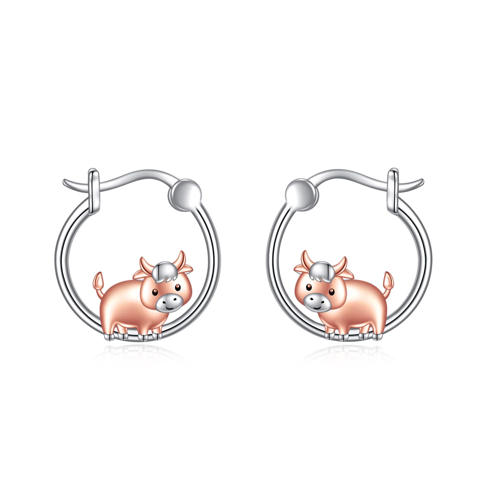 Tier Creolen Ohrringe 925 Sterling Silber Niedliche Tier Ohrringe Schmuck Geschenke für Damen Mädchen