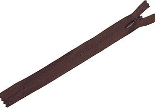 Plush Addict Cremallera invisible de 40,6 cm, color marrón, cremallera oculta de 41 cm para costura y faldas, cremallera cerrada