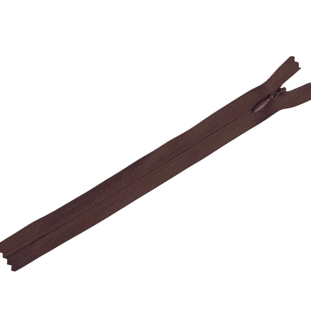 Plush Addict 22" Invisible Zip - Tan 56cm Concealed Zip For Dressmaking and Skirts - Closed Ended Zipper