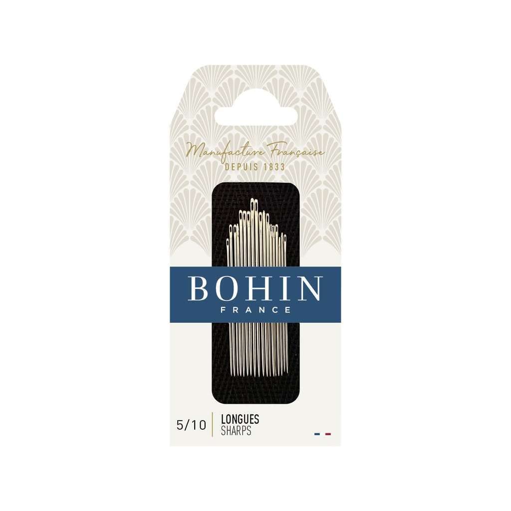 Bohin Silver - Assortment No.5-10 Sharps Sewing Needles - 20 Needles,