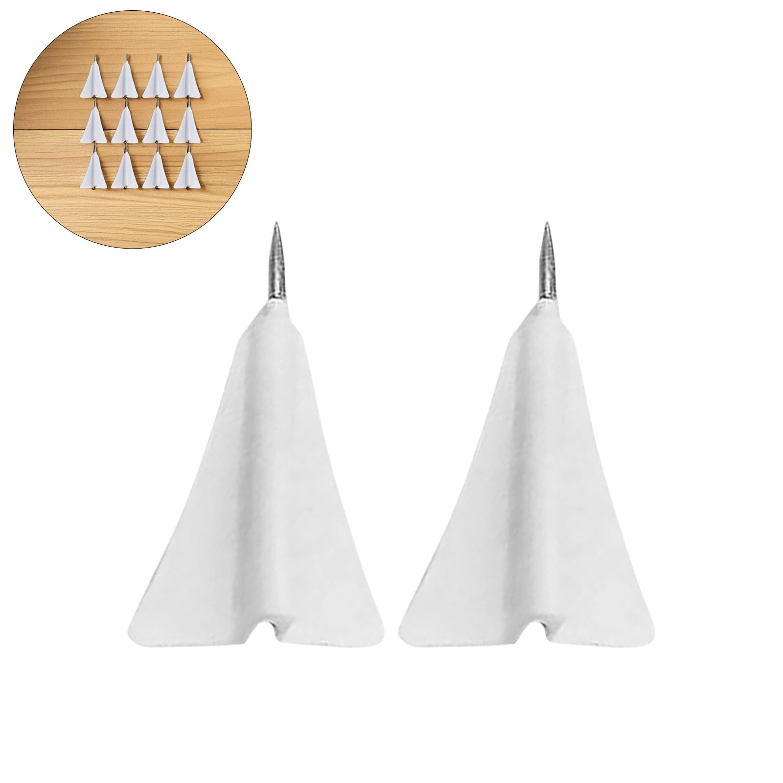 12 Pièces Punaises Blanches Avion Acier Créatives ABS pour Photo Mur