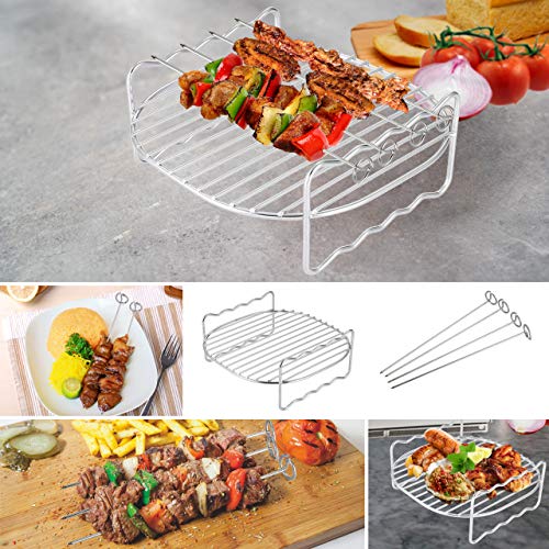 WarmHut 11-Piece Air Fryer Accessories Kit 7 Inch with 60Pcs Non-Stick Air Fryer Parchment Liners, Compatible with Ninja Power Phillips Gowise, Fit all 3.2QT - 5.8QT
