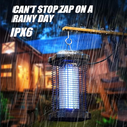 Image of Minimoon Mosquito Killer Lamp with UV Light, 20W Electric Bug Zapper for Flies and Mosquitoes, Safe for Family, IPX6 Waterproof for Indoor & Outdoor Bug-Prone Areas, Black