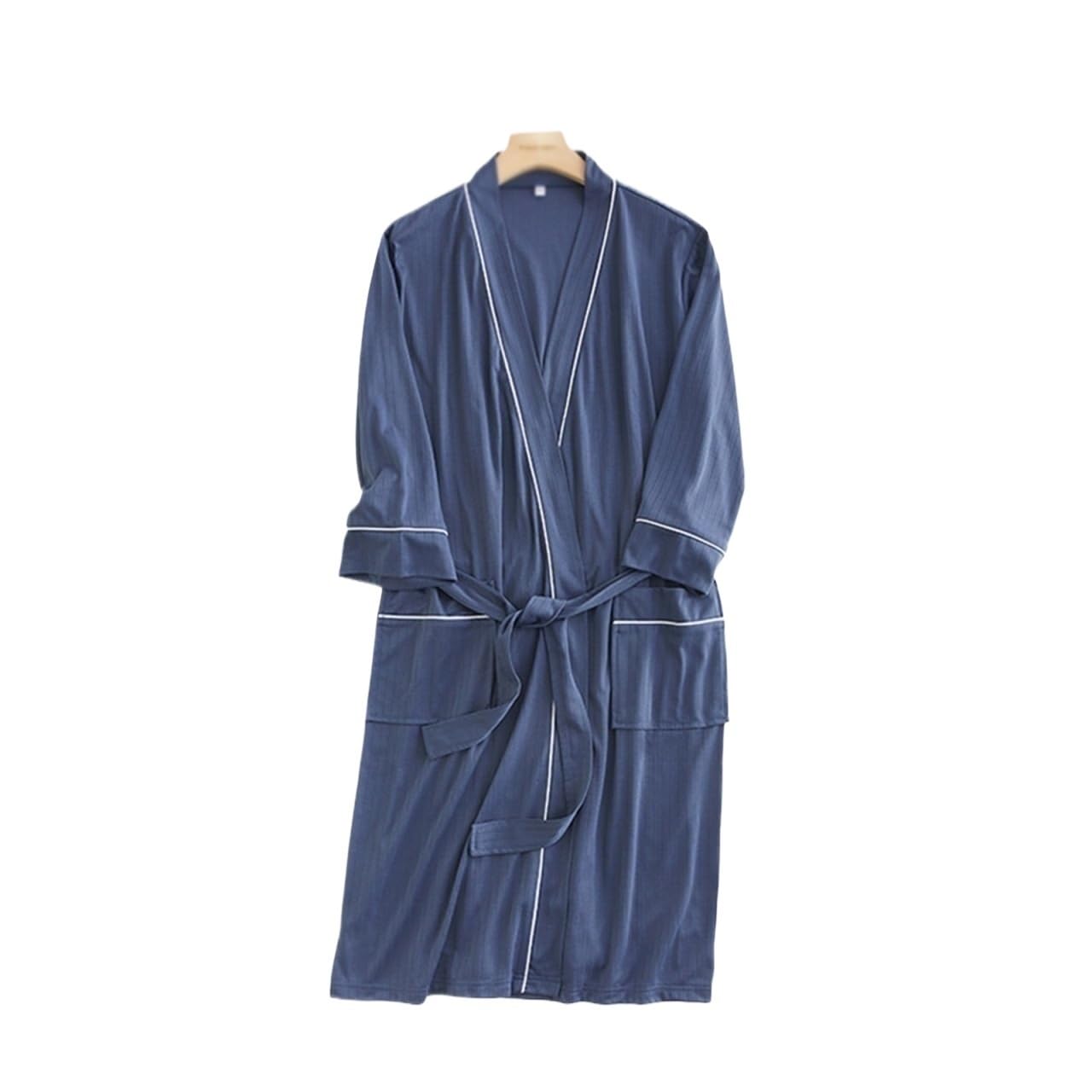 Peignoir à manches longues pour homme et femme vêtement de nuit été léger