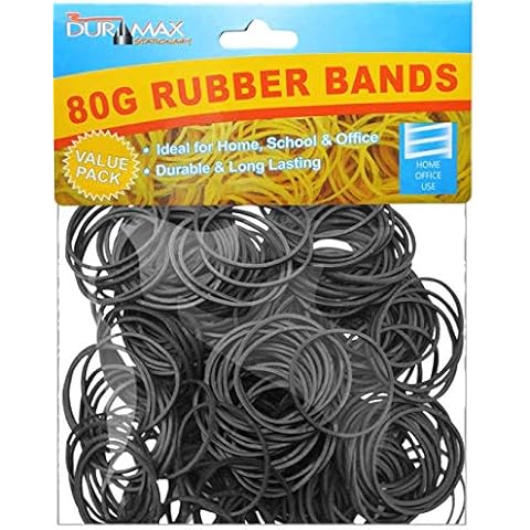 Large Black 80G 400 PCS Rubber Bands Strong Elastic Office Stationery Home Post Home School Natural 80G Cover