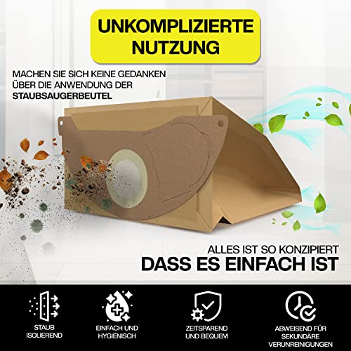 10 Staubsaugerbeutel für Kärcher Staubsauger WD2 Beutel Filtertüten 6.904-322.0/69043220
