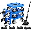 1300lbs Load Capacity Moving Furniture Dolly Furniture Movers with Wheels for Heavy Furniture, Large Size Lifter Set, 360° Rotation Wheels Furniture Lifter with Brake, for Moving Refrigerator, Cabinet
