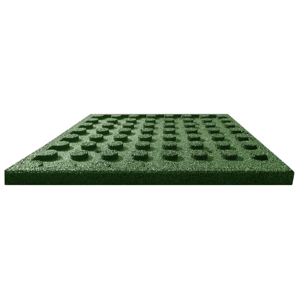 vidaXL 6x Piastrelle Anticaduta Morbide Durevoli Resistenti Sicurezza Bambini Pavimentazione Tappeto Parco Giochi in Gomma Verde