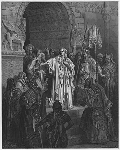 Cuadro de lienzo de la reina Vasti obra de Gustave Dore con acabado artístico premium