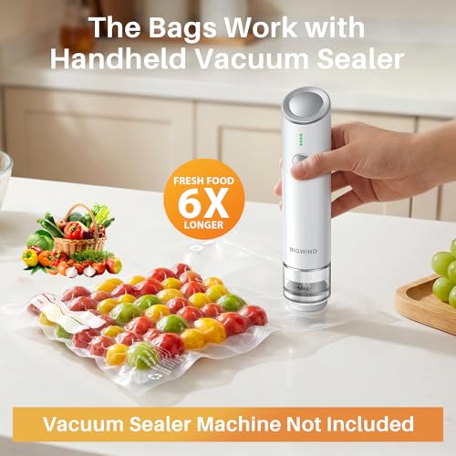 Image of Reusable Vacuum Sealer Bags for Food, 30 BPA-Free Small (8 x 10 in) Bags