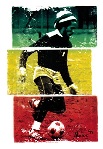 Bob Marley - Playing Soccer in 1977 - Sticker/Decal