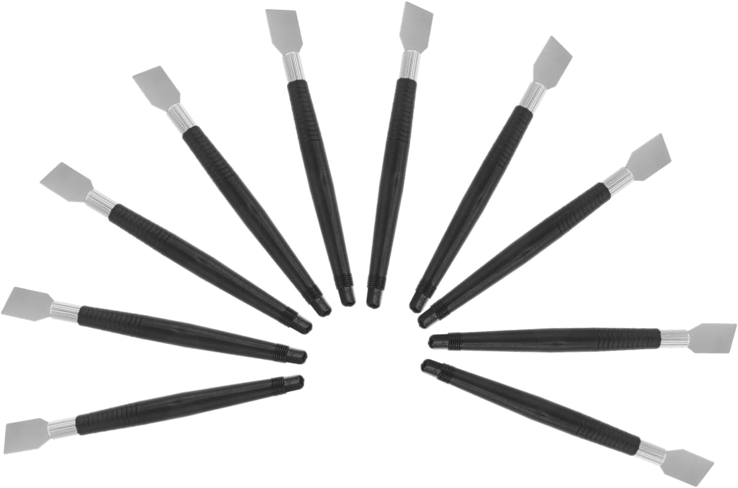 10pcs Portable Wood Carving Tools with Black Handle, Precision